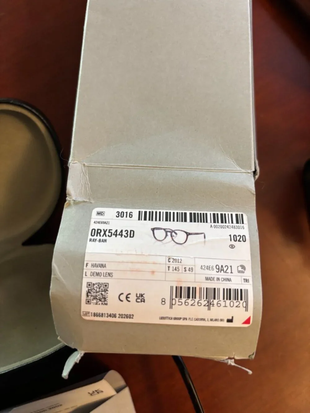 Ray-Ban RX5443D 2012 Havana Tortoise Eyeglasses Frame 49-20-145 | Store Display